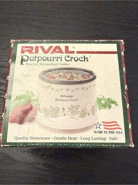Rival Potpourri Crock Electric Simmering Cooker 2 Cup 35W Green/White 3206, 1988